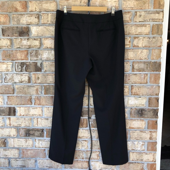 Ann Taylor LOFT Stretchy Lightweight Zipper Button Closure Black Trousers 14 - Picture 5 of 14